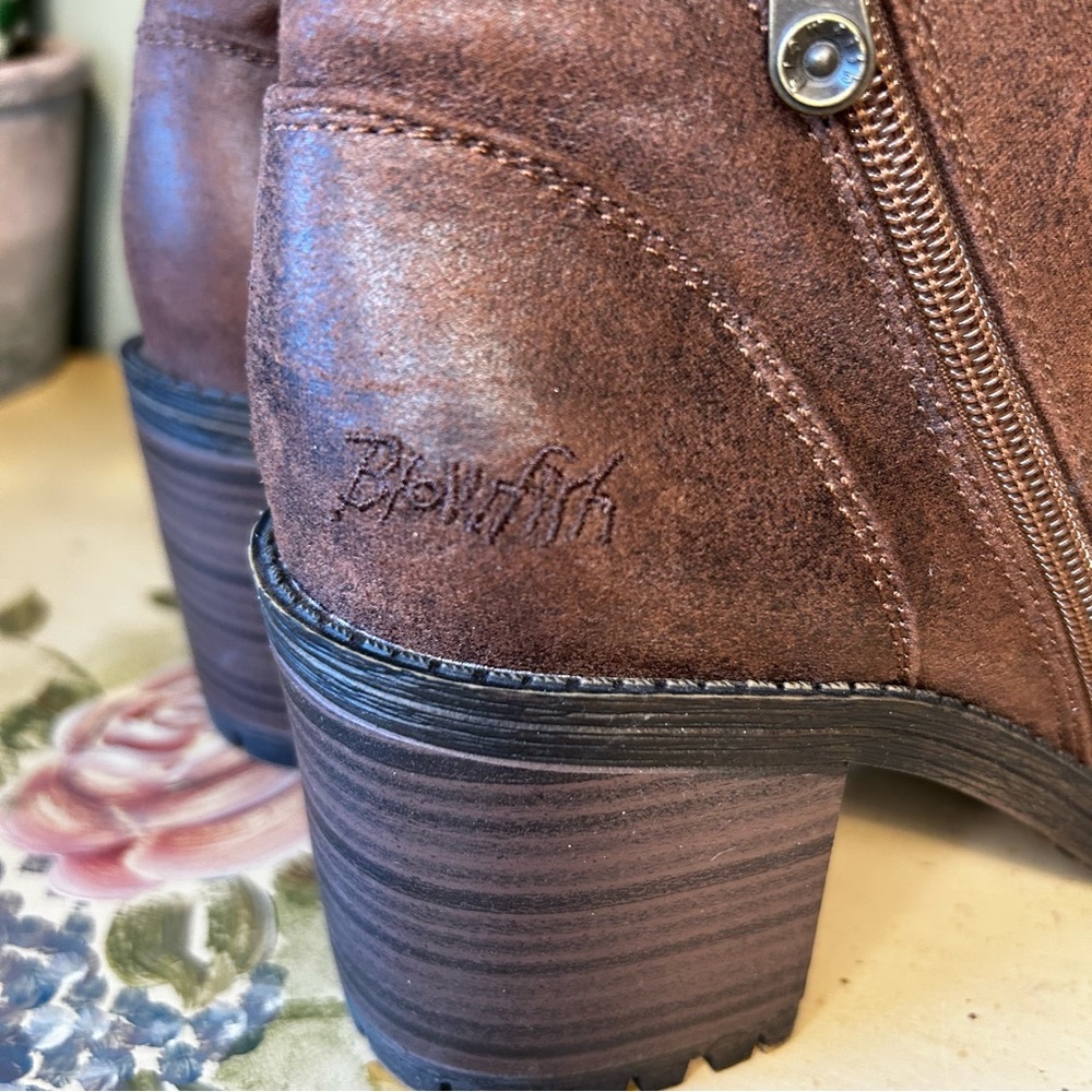Blowfish Brown Ankle Boots with Faux Fur Lining - Picture 7 of 13